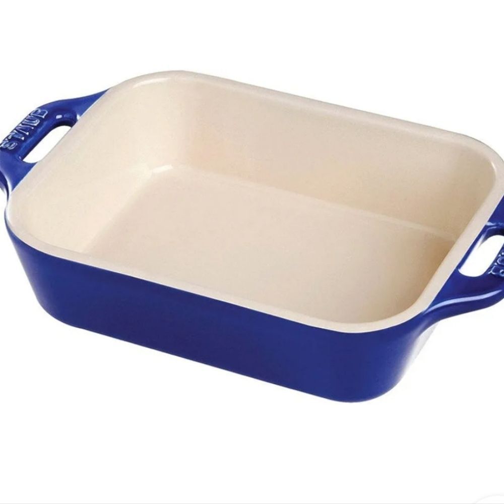 Staub 1.05QT Ceramic Rectangular Baking Dish- Dark Blue